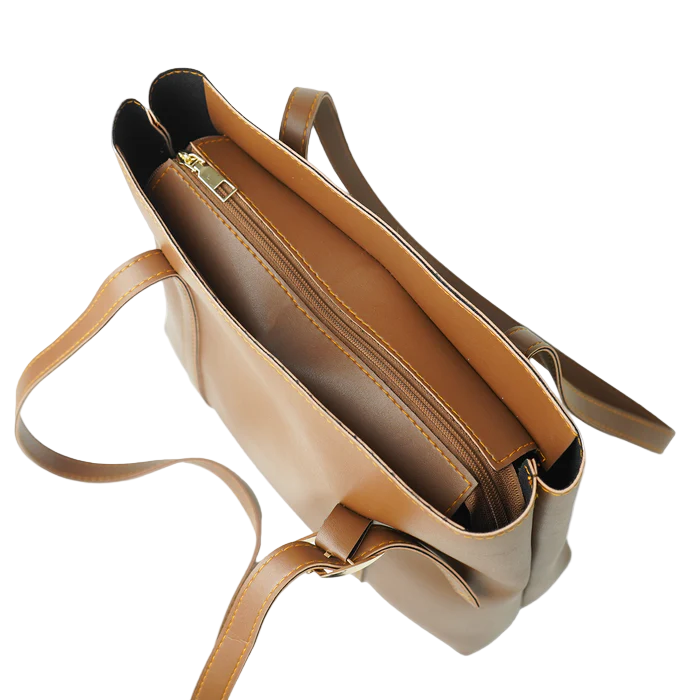 Women’s Brown Faux Leather Shoulder Bag