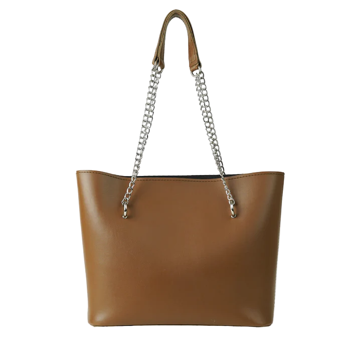 Women’s Faux Leather Brown Shoulder Bag