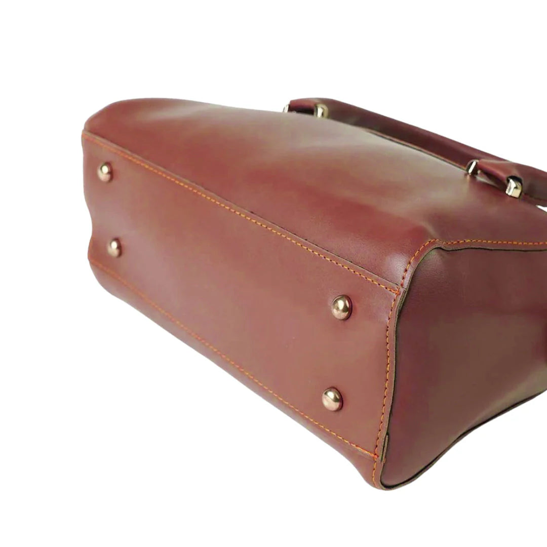 Women Maroon Faux Leather Handbag