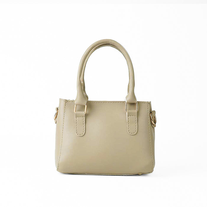 Elegant Beige Faux Leather Bag