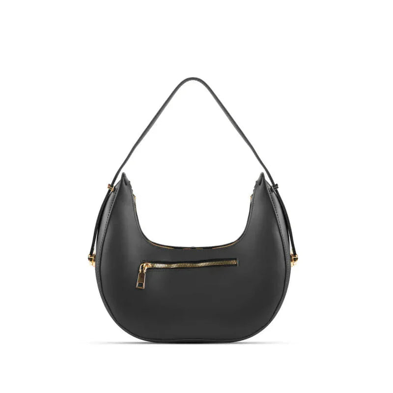 Women Black Crescent Handbag
