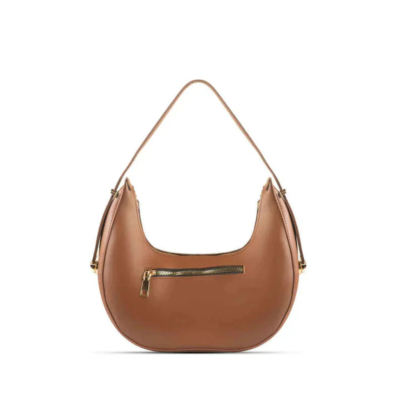 Women Brown Crescent Handbag
