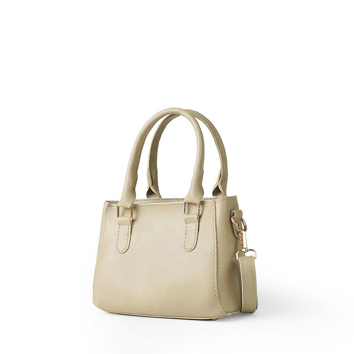 Elegant Beige Faux Leather Bag